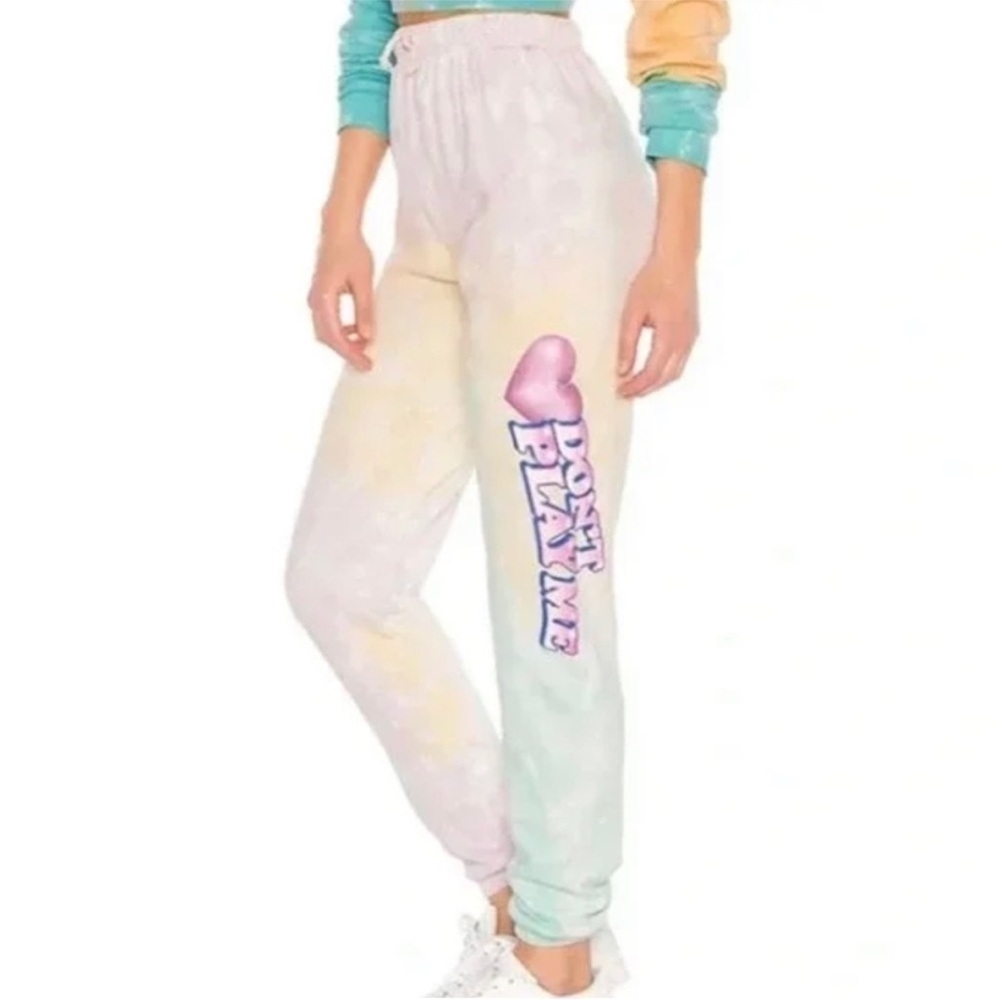 BSR Don’t Play Me Pastel Tie-Dye Joggers